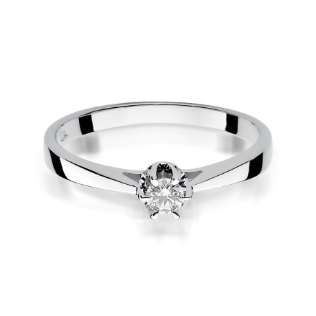 Przejdź do produktu Pierścionek zaręczynowy z białego złota z diamentem 0,12ct Fire Of Love