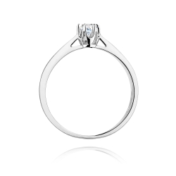 Pierścionek zaręczynowy z białego złota z diamentem 0,12ct Fire Of Love