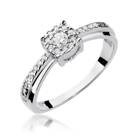 Przejdź do produktu Pierścionek zaręczynowy z białego złota z diamentami 0,25ct Fire Of Love 