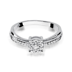 Pierścionek zaręczynowy z białego złota z diamentami 0,25ct Fire Of Love