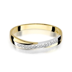 Pierścionek zaręczynowy z żółtego złota z diamentami 0,07ct Fire Of Love