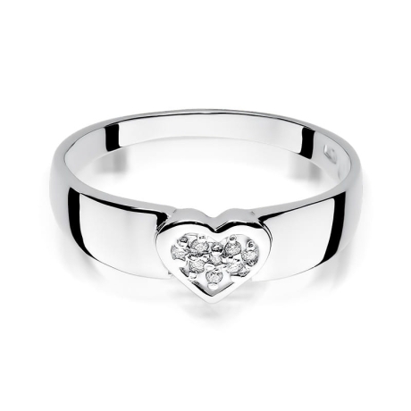 Przejdź do produktu Pierścionek zaręczynowy z białego złota z diamentami 0,04ct Fire Of Love