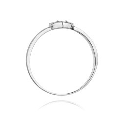 Pierścionek zaręczynowy z białego złota z diamentami 0,04ct Fire Of Love