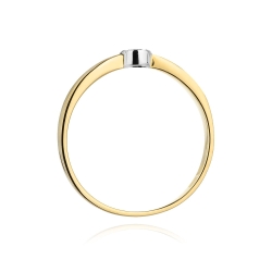 Pierścionek zaręczynowy z żółtego złota z diamentami 0,04ct Fire Of Love