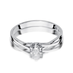 Pierścionek zaręczynowy z białego złota z diamentem 0,23ct Fire Of Love