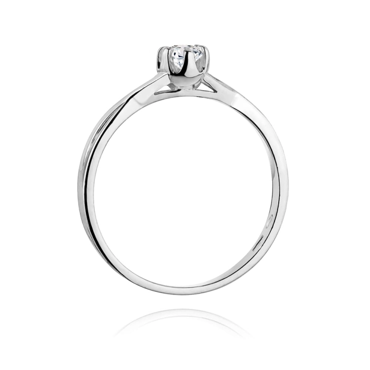 Pierścionek zaręczynowy z białego złota z diamentem 0,23ct Fire Of Love