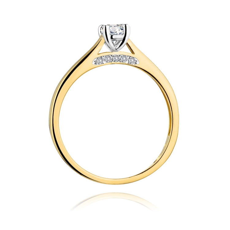 Pierścionek zaręczynowy z żółtego złota z diamentami 0,30ct Fire Of Love