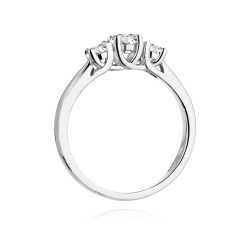 Pierścionek zaręczynowy z białego złota z diamentami 0,49ct Fire Of Love