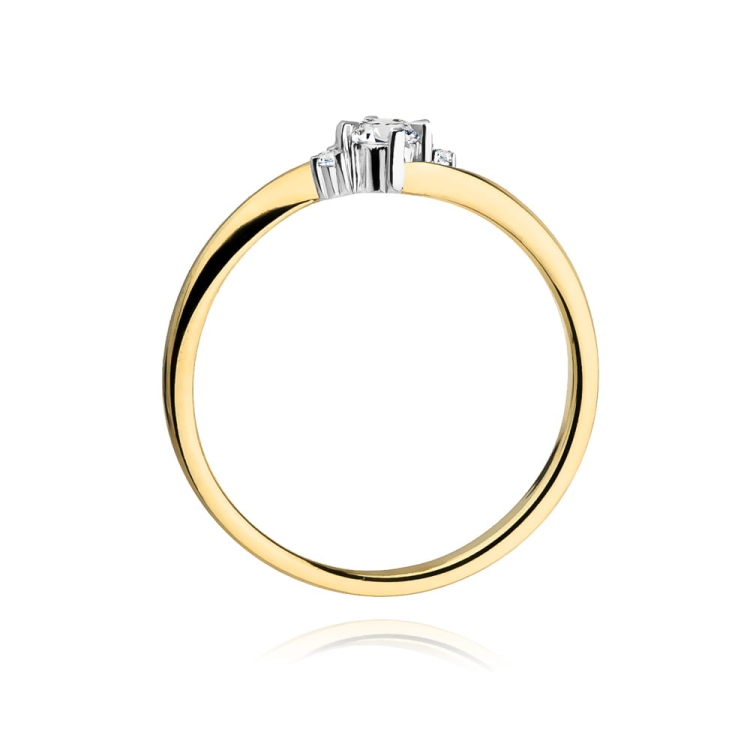 Pierścionek zaręczynowy z żółtego złota z diamentami 0,28ct Fire Of Love