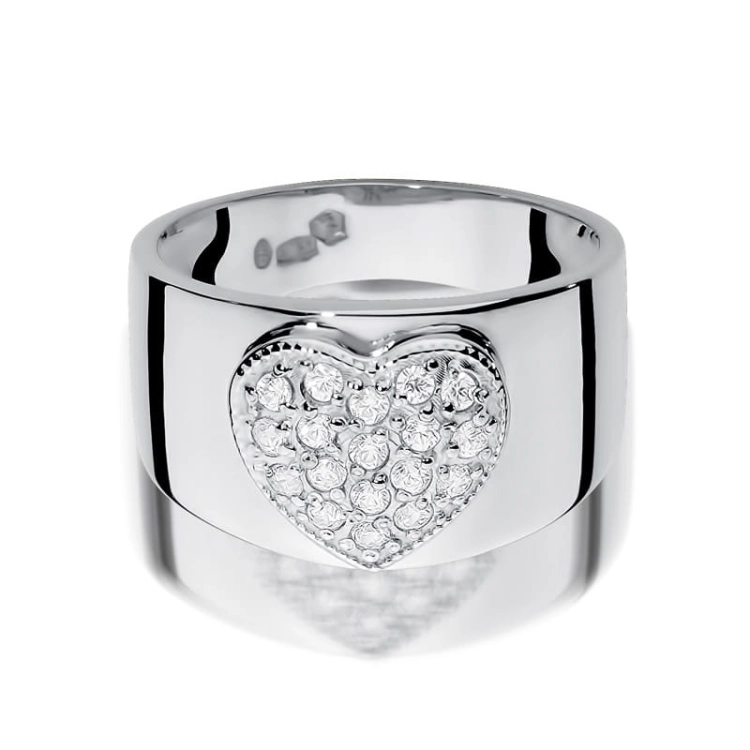 Pierścionek zaręczynowy z białego złota z diamentami 0,26ct Fire Of Love