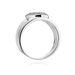 Pierścionek zaręczynowy z białego złota z diamentami 0,26ct Fire Of Love