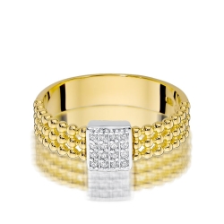 Pierścionek zaręczynowy z żółtego złota z brylantami 0,08ct Fire Of Love