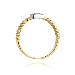 Pierścionek zaręczynowy z żółtego złota z brylantami 0,08ct Fire Of Love