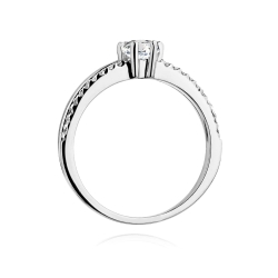 Pierścionek zaręczynowy z białego złota z diamentami 0,40ct Fire Of Love