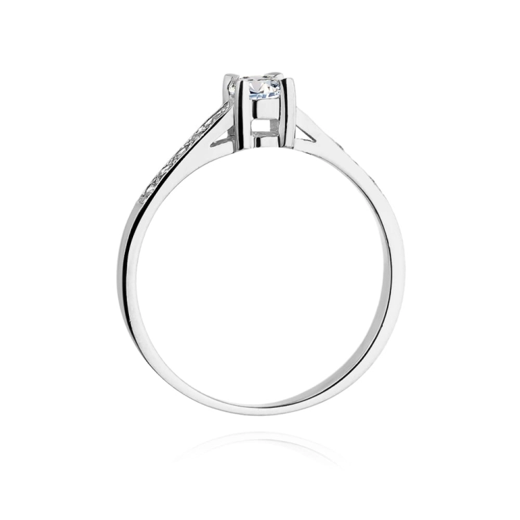 Pierścionek zaręczynowy z białego złota z brylantami 0,44ct Fire Of Love