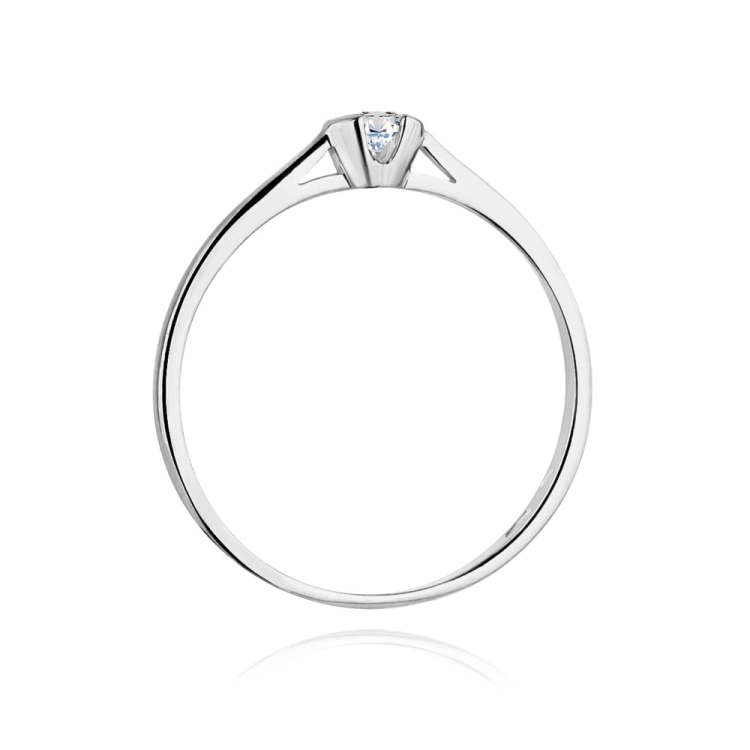 Pierścionek zaręczynowy z białego złota z diamentem 0,09ct Fire Of Love