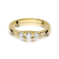 Pierścionek zaręczynowy z żółtego złota z brylantami 0,33ct Fire Of Love