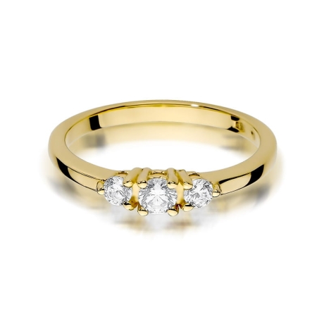 Przejdź do produktu Pierścionek zaręczynowy z żółtego złota z brylantami 0,33ct Fire Of Love