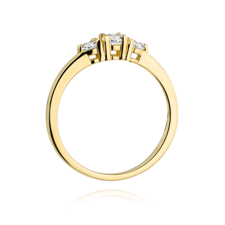 Pierścionek zaręczynowy z żółtego złota z brylantami 0,33ct Fire Of Love