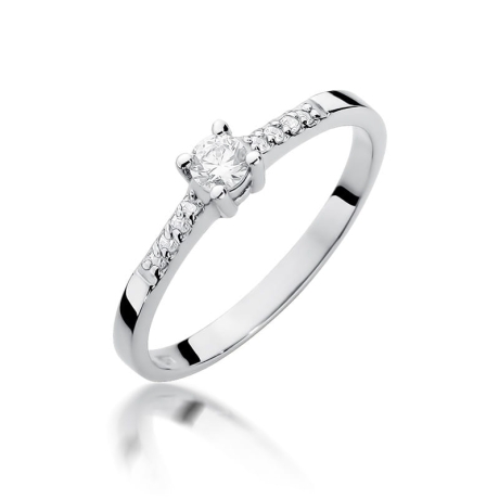 Przejdź do produktu Pierścionek zaręczynowy z białego złota z diamentami 0,22ct Fire Of Love