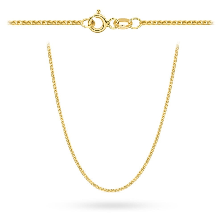 Łańcuszek złoty - lisi ogon - 50cm - 0,8mm (waga: 1,58g)