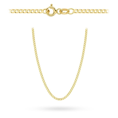 Przejdź do produktu Łańcuszek złoty - pancerka - 50cm - 1,5mm (waga: 1,77g) 