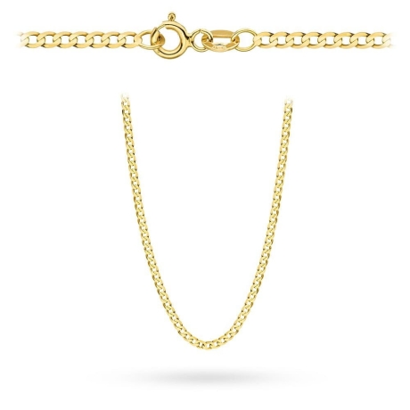 Przejdź do produktu Łańcuszek złoty - pancerka - 50cm - 2,0mm (waga: 5,42g)
