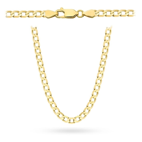 Przejdź do produktu Łańcuszek złoty - pancerka - 60cm - 5,0mm (waga: 17,38g) 