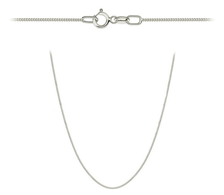 Łańcuszek białe złoto - pancerka - 60cm - 1,2mm (waga: 1,93g)