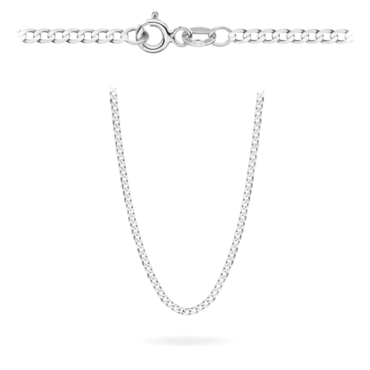 Łańcuszek białe złoto - pancerka - 50cm - 2,8mm (waga: 4,51g)