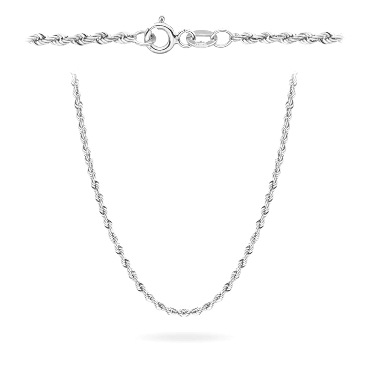 Łańcuszek białe złoto - korda - 45cm - 1,0mm (waga: 2,69g)
