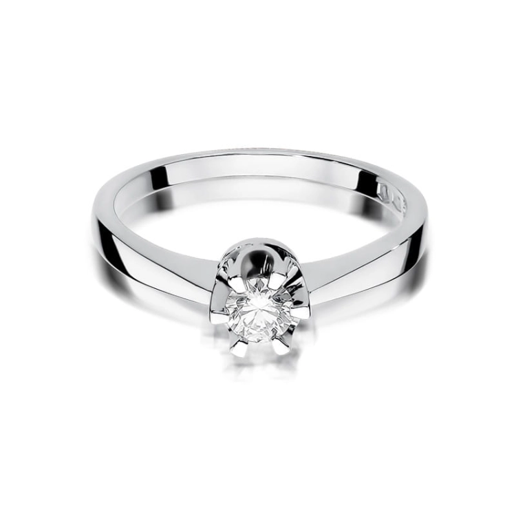 Pierścionek zaręczynowy z białego złota z diamentem 0,25ct Fire Of Love
