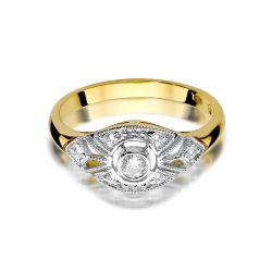 Pierścionek zaręczynowy z żółtego złota z diamentami 0,19ct Fire Of Love