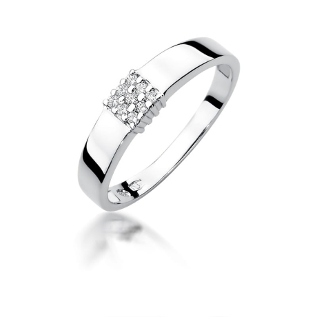 Przejdź do produktu Pierścionek zaręczynowy z białego złota z diamentami 0,05ct Fire Of Love