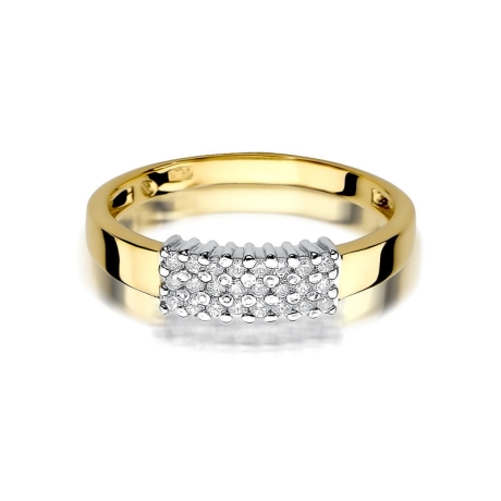 Przejdź do produktu Pierścionek zaręczynowy z żółtego złota z diamentami 0,20ct Fire Of Love 