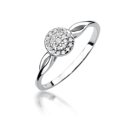 Przejdź do produktu Pierścionek zaręczynowy z białego złota z diamentami 0,12ct Fire Of Love 