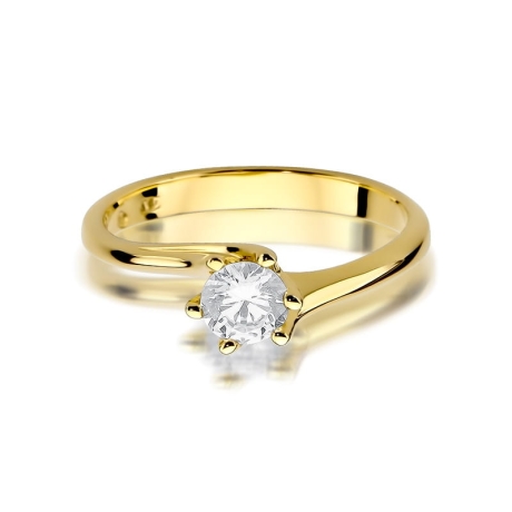 Przejdź do produktu Pierścionek zaręczynowy z żółtego złota z diamentem 0,50ct Fire Of Love 