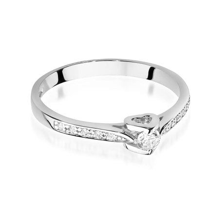 Przejdź do produktu Pierścionek zaręczynowy z białego złota z diamentami 0,15ct Fire Of Love 