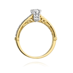 Pierścionek zaręczynowy z żółtego złota z diamentami 0,56ct Fire Of Love