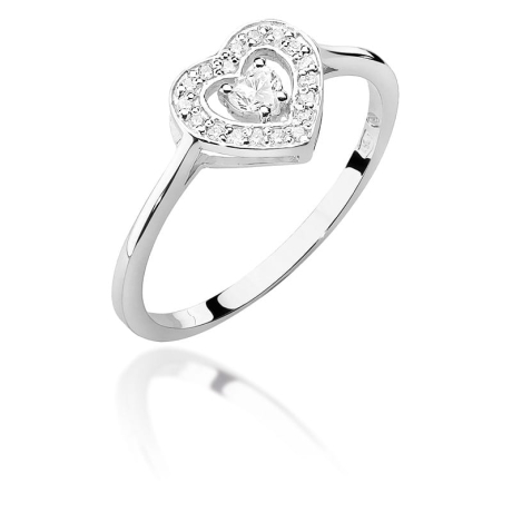 Przejdź do produktu Pierścionek zaręczynowy z białego złota z diamentami 0,19ct Fire Of Love