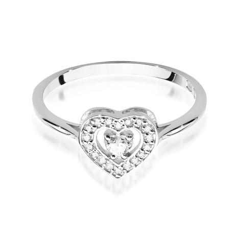 Przejdź do produktu Pierścionek zaręczynowy z białego złota z diamentami 0,19ct Fire Of Love
