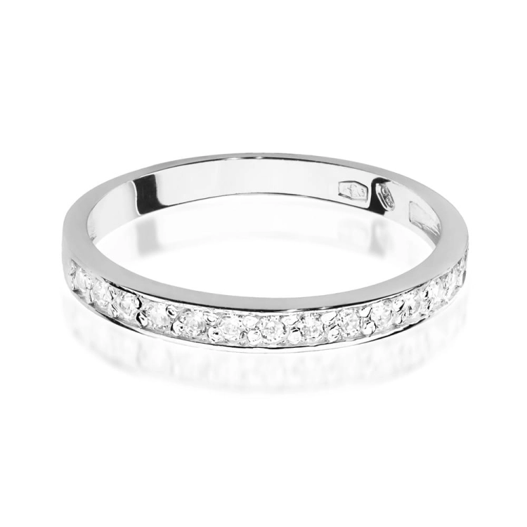 Pierścionek zaręczynowy z białego złota z diamentami 0,20ct Fire Of Love