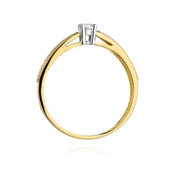 Pierścionek zaręczynowy z żółtego złota z diamentami 0,17ct Fire Of Love