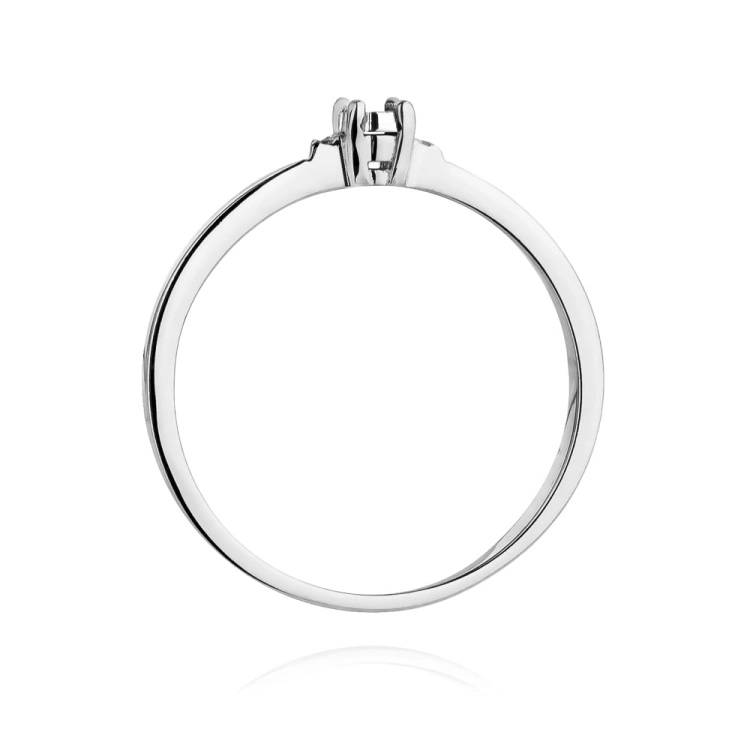 Pierścionek zaręczynowy z białego złota z diamentami 0,02ct Fire Of Love