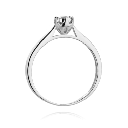 Pierścionek zaręczynowy z białego złota z brylantami 0,08ct Fire Of Love