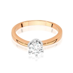 Pierścionek zaręczynowy z różowego złota z diamentem 0,50ct Fire Of Love