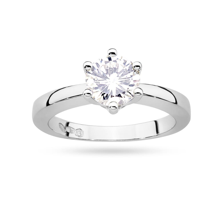 Pierścionek zaręczynowy z białego złota z diamentem 1,00ct Fire Of Love