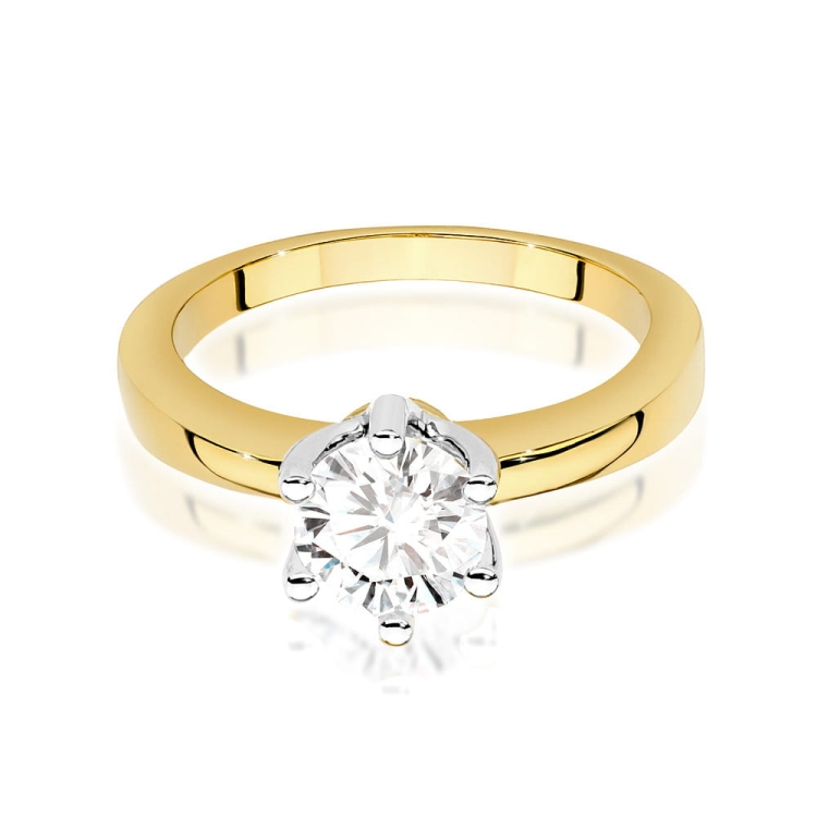 Pierścionek zaręczynowy z żółtego złota z diamentem 1,00ct Fire Of Love