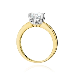 Pierścionek zaręczynowy z żółtego złota z diamentem 1,00ct Fire Of Love