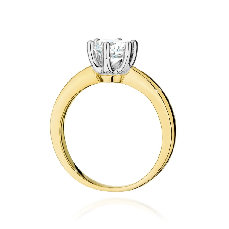 Pierścionek zaręczynowy z żółtego złota z diamentem 1,00ct Fire Of Love